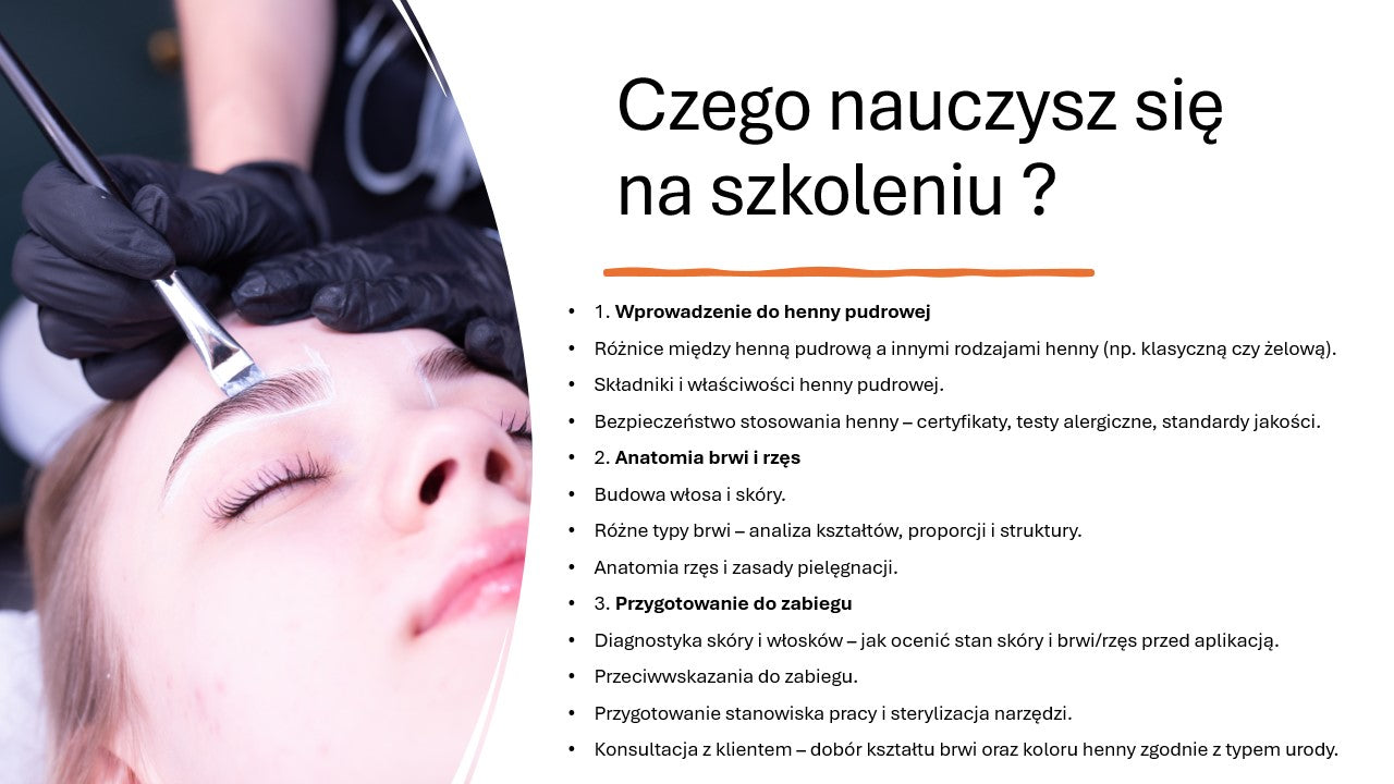 E-book szkoleniowy: "Kurs henny pudrowej brwi"